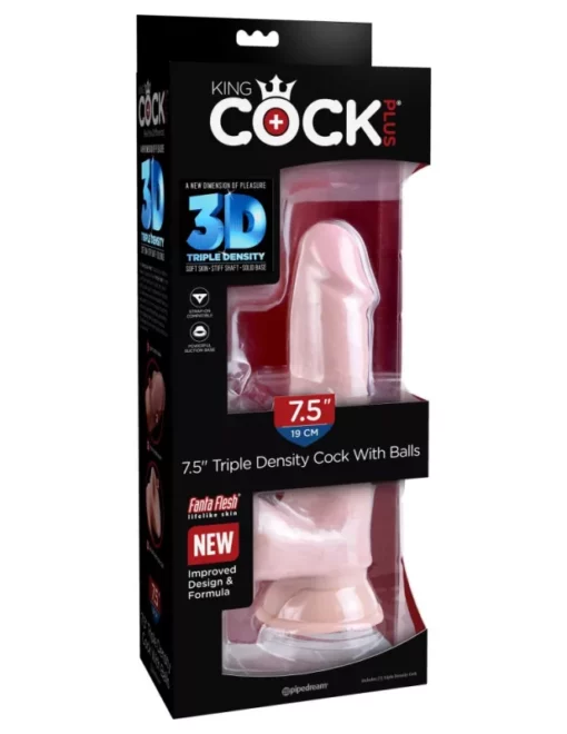King cock plus 20 cm triple density fat cock with balls