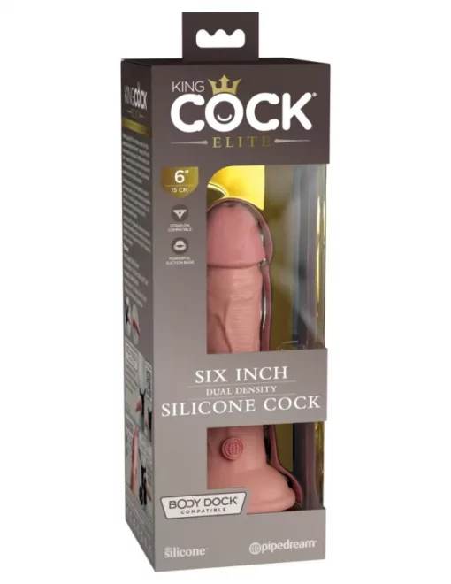 Valósághű pénisz 6 dual density silicone cock light 15 cm