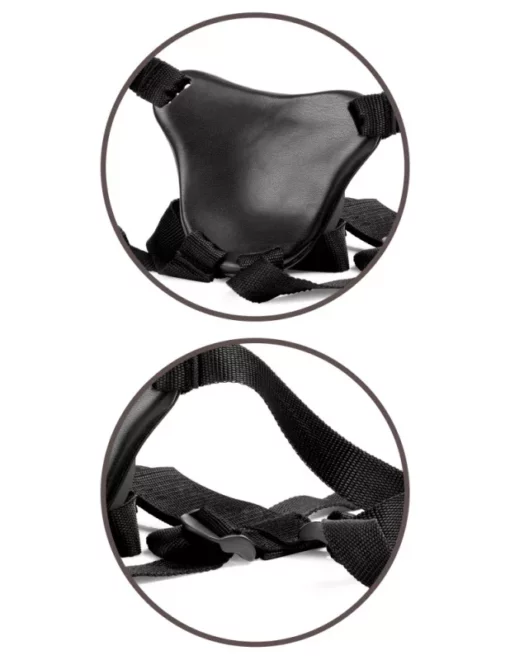 Felcsatolható hám tapadókorongos dildóhoz és vibrátorokhoz Beginner's Body Dock Strap on Harness Black/ Black