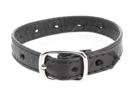 Állíthatő bőr péniszgyűrű Penis Ring Adjustable Black