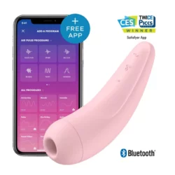 Satisfyer Curvy 2+ léghullámos csiklóizgató, vibrációval (rózsaszín) (APP os)