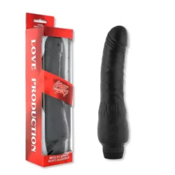 Fekete realisztikus vibrátor Perfect Pleasures Vibrator Black 22 cm