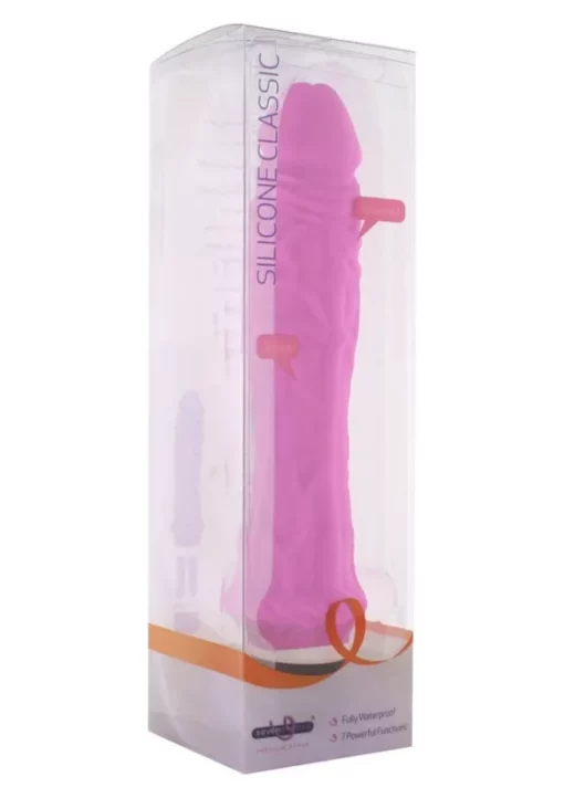 Szilikon élethű vízálló vibrátor 20,5 cm rózsaszín Classic Large Vibrator Pink