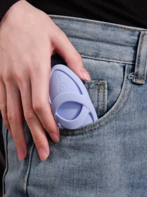 Applikációs és melegíthető ujjrahúzható vibrátor Echo 2 Sky Blue
