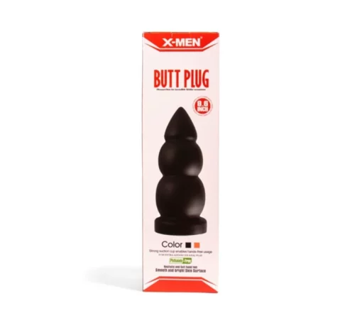 Nagy anális dildó X men 24 cm butt plug fekete