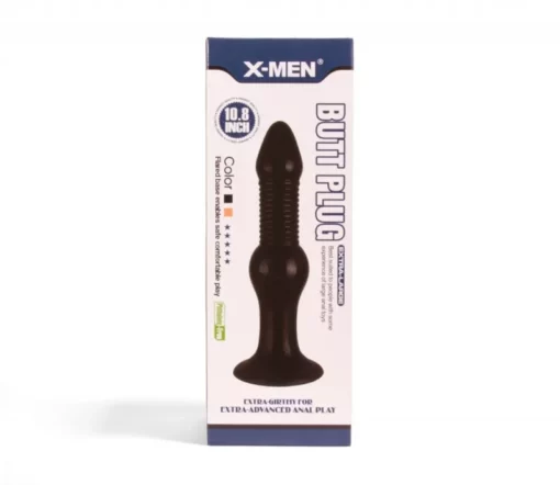 Análdugó X men 27,5 cm butt plug fekete