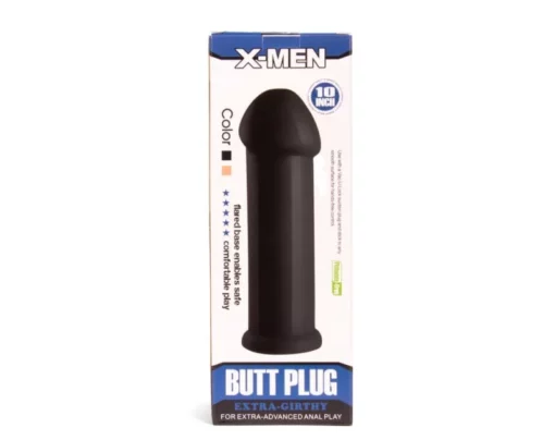 Nagy fenékdugó X men 25 cm es butt plug fekete