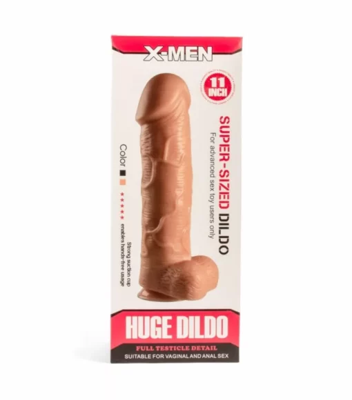 Vaskos nagy műpénisz herés X men super sized dildo 28 cm flesh
