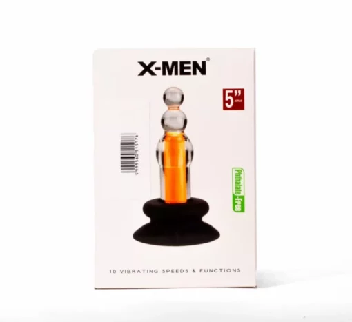 Vibrációs kerekfejű anál plug X men 10 speeds vibrating beaded plug