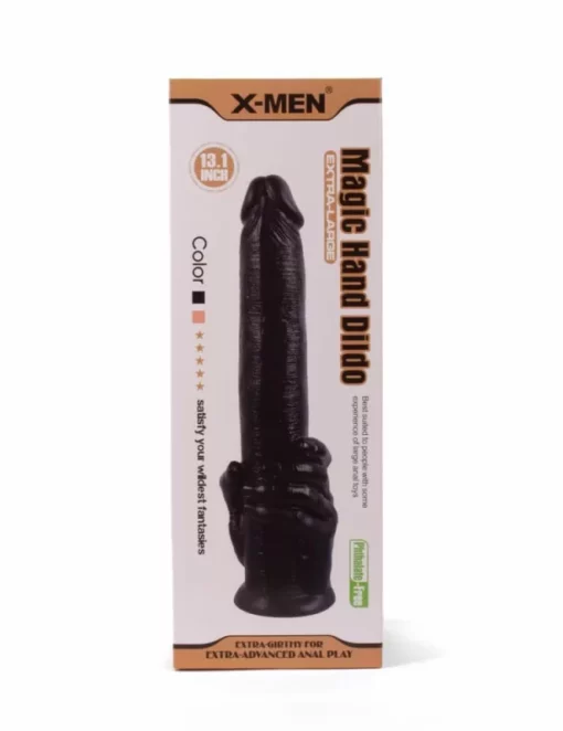X men fekete dildó kézben 33 cm