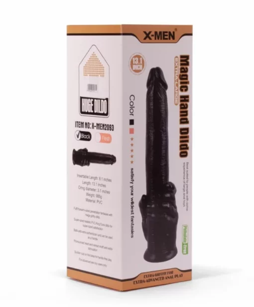 X men fekete dildó kézben 33 cm