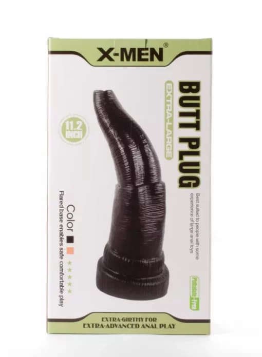 Extra nagy fekete análdildó 28,4 cm X Men 11.2" Extra Large Butt Plug Black