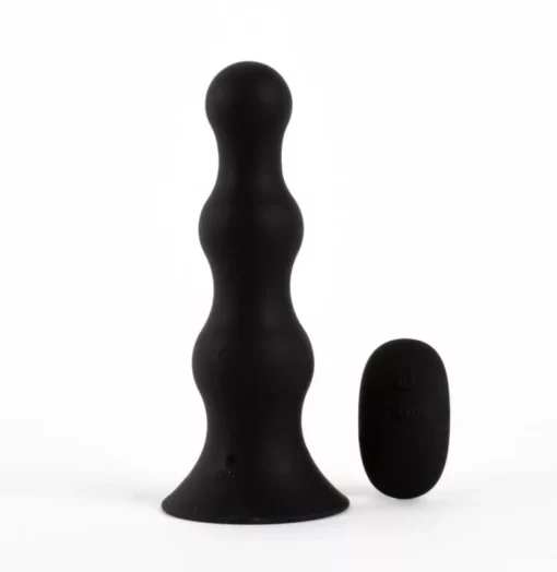 Távirányítós anál vibrátor Automatic inflatable butt plug black 19 cm