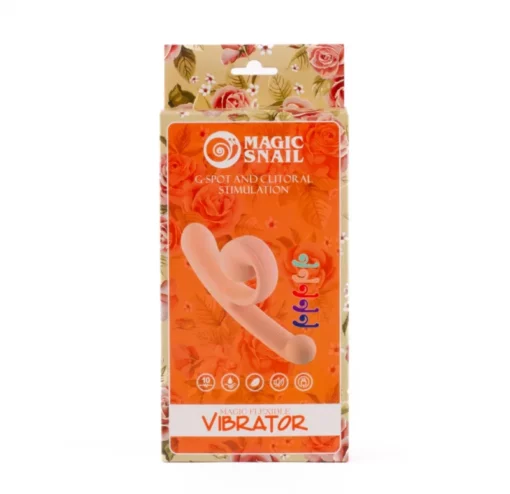 Rugalmas nyúlvibrátor magic snail rózsaszín