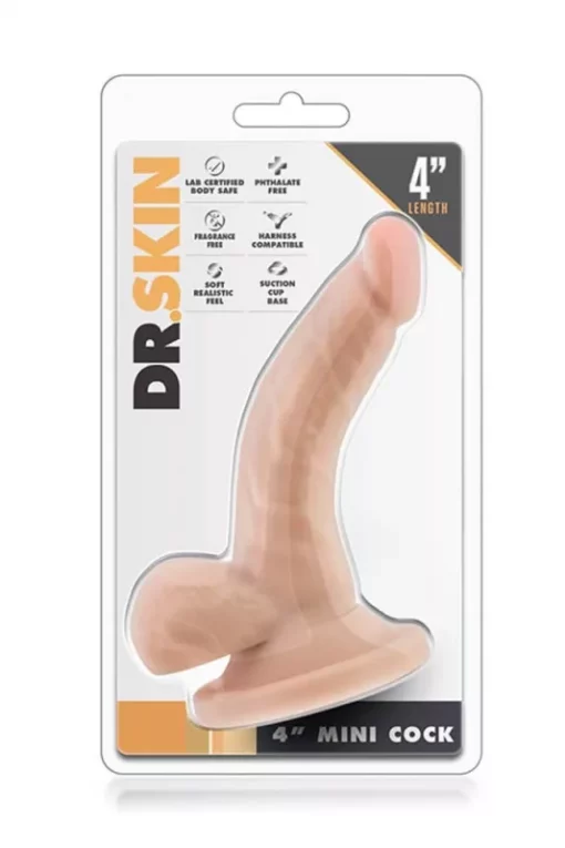 Dr. skin 4 inch mini cock beige