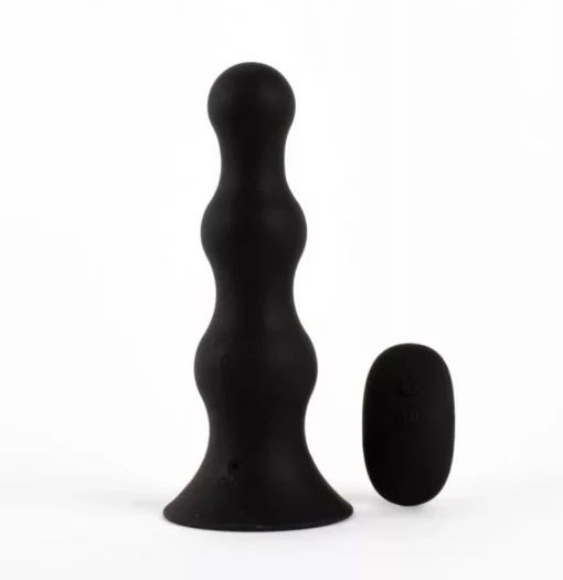 Távirányítós anál vibrátor Automatic inflatable butt plug black 19 cm