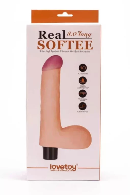 Real softee vibrating dildó 4 bőrhatású vibrátor