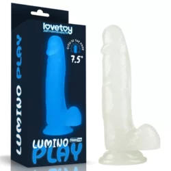Világító tapadókorogos dildó 19 cm 7.5'' Lumino Play Dildo