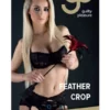 Fekete és piros tollas cirógató és paskoló GP Feather Crop Black Red
