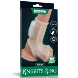 Knights ring vibráló és bordázott péniszköpeny, pénisz mandzsetta