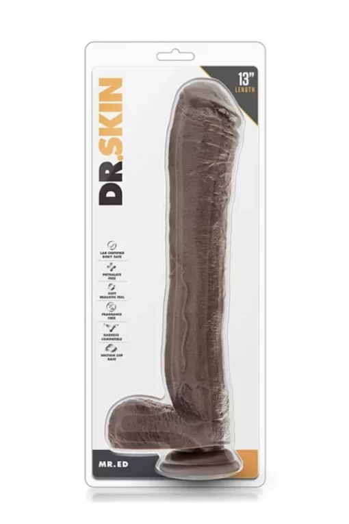 Dr.skin mr.ed 13 inch dildó chocolate