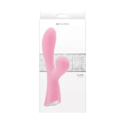 Nyúl vibri léghullámos csiklóizgatóval Luxe aura pink 19,5 cm