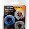 Péniszgyűrű készlet Stay hard triple stretch 3 darabos