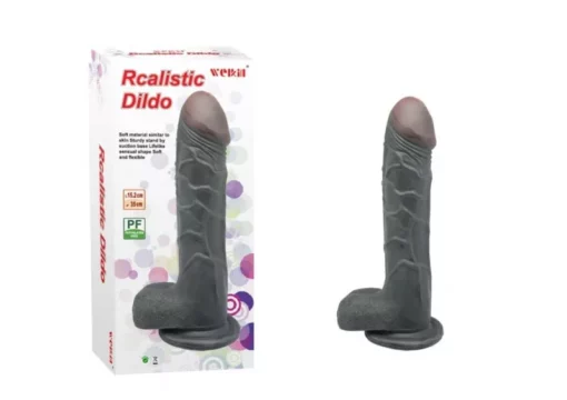 Letapasztható dildó Charmly realistic 15 cm black