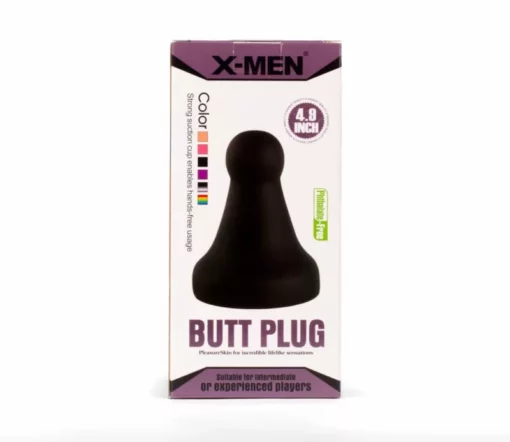 X men análtágító, butt plug black 13 cm