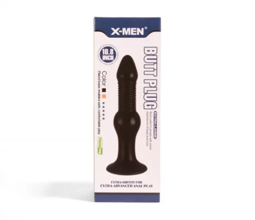 Análdugó X men 27,5 cm butt plug fekete