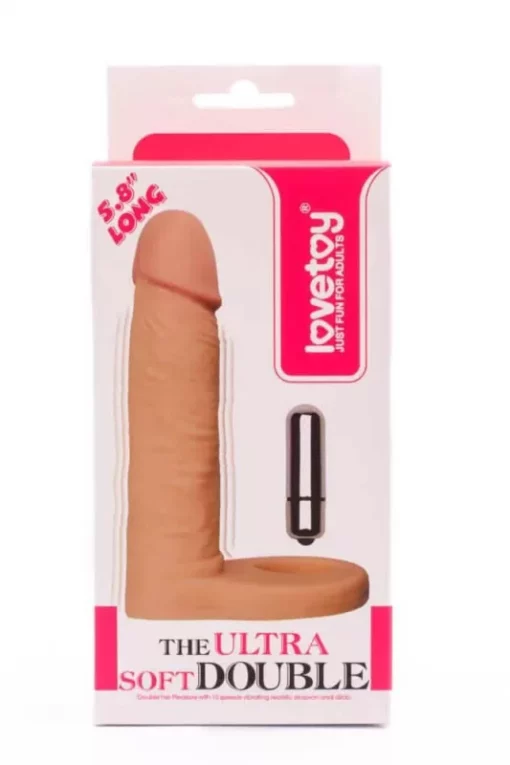 LoveToy The Ultra Soft Double dildó, vibrációval (5,8")