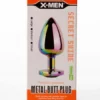 X MEN Secret Shine Metal Butt Plug Rainbowheart M