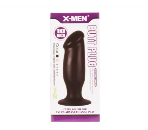 Extra méretű X men butt plug fekete 25,5 cm