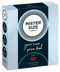 Mister Size 60. 3 db egyedi méretű, extra vékony óvszer (60 mm)