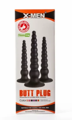 Fenékdugó X men 7.87 butt plug black S