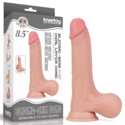 Sliding Skin Dual Layer Dong Whole Testicle 21,5 cm