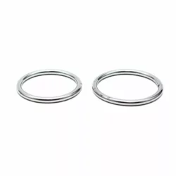 Fém péniszgyűrű szett 2 db Cock Rings Silver (4, 4,5 cm)