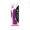 Letapasztható szilikon dildó Colours dual density 5 inch dildó purple