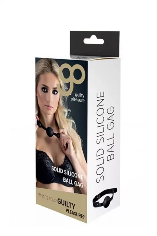 Szilikon szájpecek Gp solid silicone ball gag black