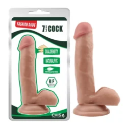 Realisztikus herés dildó 17,8cm Fashion Dude 7.1 inch Cock Flesh