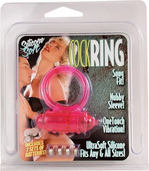 Rugalmas vibrációs péniszgyűrű Vibrating Cockring Silicone Pink