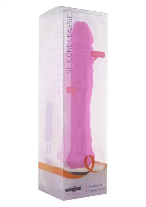 Szilikon élethű vízálló vibrátor 20,5 cm rózsaszín Classic Large Vibrator Pink