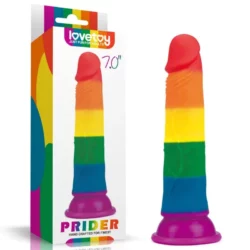Szivárvány műpénisz 7'' prider dildo 18 cm