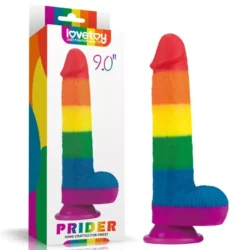 Szivárvány műpénisz 9'' prider dildo 23 cm