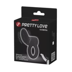 Vibrációs csiklóizgatós péniszgyűrű Pretty Love Cobra black