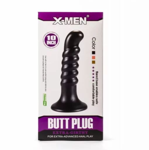 Extra nagy fekete plug 25,4 cm X Men 10" Extra Girthy Butt Plug Black IV