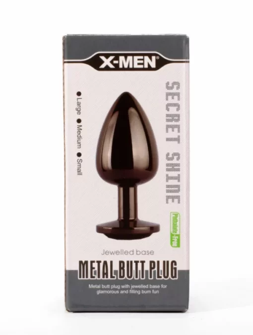X MEN Secret Shine Metal Butt Plug Gun Colour M