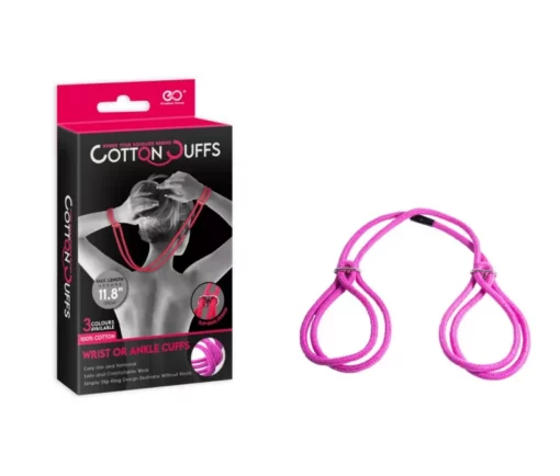 Szövet kötöző bilincs Cotton cuffs rózsaszín