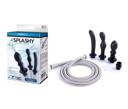 HYDRO SERIES SPLASHY 3 BUTT PLUG WITH HOSE KIT