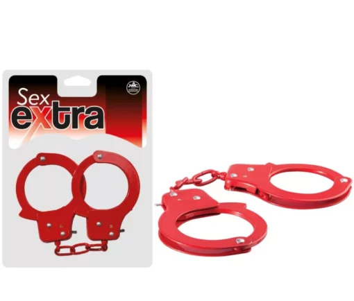 Vörös fém bilincs Sex extra metal cuffs red